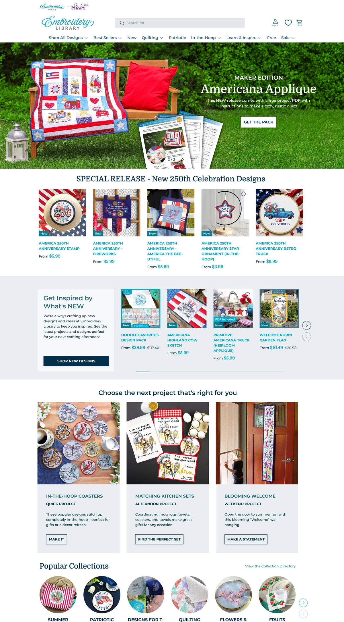 Embroidery Library website
